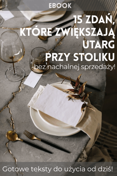 E-book: 15 zdań, które zwiększają utarg przy stoliku - bez nachalnej sprzedaży